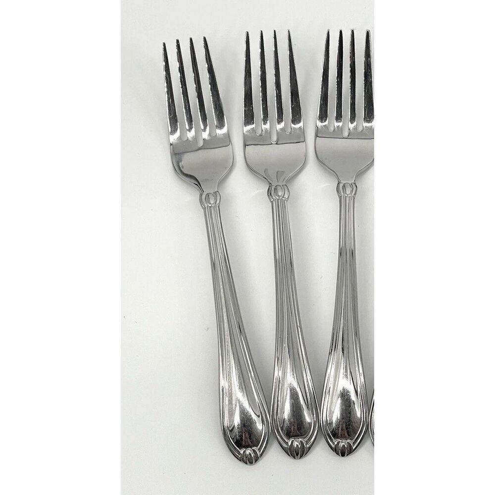 Lenox CHANDELLE Salad Forks GLOSSY 18/10 Stainless China 6 7/8" Set Of 3